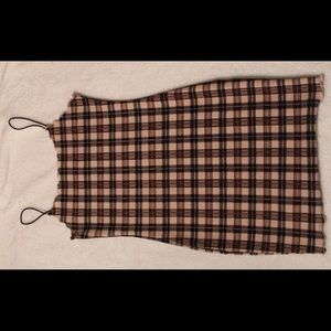 SHEIN Lettuce Trim Tartan Bodycon Dress, Multicolored, Size 6, Never Worn